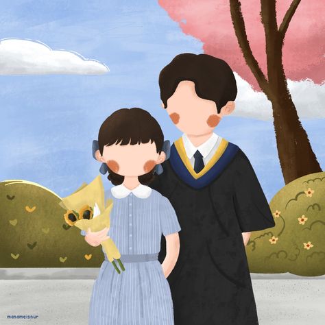 Couple Fanart Aesthetic, Hidden Love Fanart, Drawing Themes, Anime Canvas Painting, Korean Illustration, Chen Zheyuan, Iphone Wallpaper Images, Hidden Love, Cute Couple Drawings