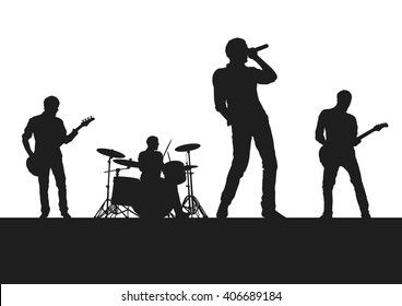 Rock Band Silhouette, Singer Silhouette, Band Silhouette, Music Instruments Diy, Pyrography Designs, School Of Rock, Art Drawings Sketches Pencil, Music System, Background Remover