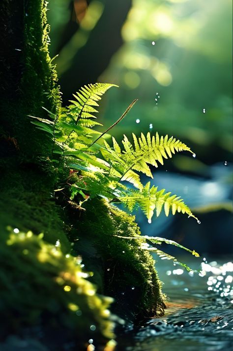 nature wallpaper Nature Element Aesthetic, Earth Element Aesthetic, Beautiful Forest Photography, Rain Forest Leaves, Forest Moodboard, Forest Vegetation, Vine Photography, Babbling Brook, Plant Breeding