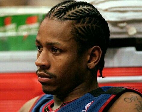 Allen Iverson Allen Iverson Braids Men, Allen Iverson Hair, Alan Iverson Braids, Allen Iverson Cornrows, Iverson Braids Men, Alternative Braids, Allen Iverson Braids, Mixed Boys Haircuts, Nba Pfp