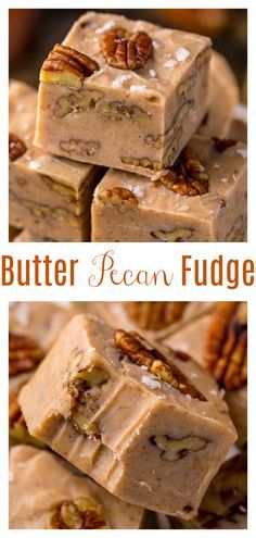 6-Ingredient Butter Pecan Fudge - Baker by Nature Cake Mix Fudge Recipe, Baker By Nature Recipes, Fall Fudge Recipes, Creamy Fudge Recipes, Seasoned Pecans, Fall Fudge, Butter Pecan Fudge, Butter Pecan Fudge Recipe, Cranberry Pistachio Fudge