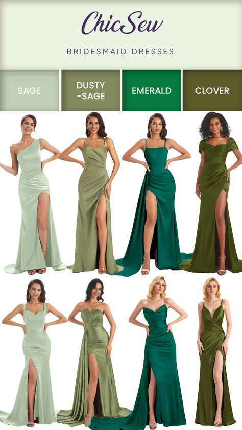 Bridesmaid Dresses Wedding Maid Of Honor Dresses Green, Emerald Green And Sage Bridesmaid Dresses, Green Dresses For Bridesmaid, Bridesmaid Sage Dresses, Sage Bridesmaids Dress, Green Bridesmades Dresses, Sage Green Gown Bridesmaid, Bridesmaid Wedding Dresses, Sage Green Dress Formal Wedding