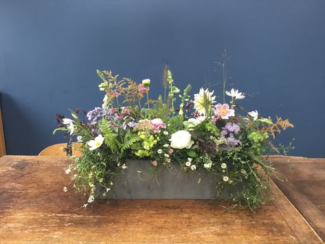 Flowers in test tubes planted into a garden trough of Erigeron.  These can be used as pew ends or on the windowsills of churches Trough Flower Arrangements, Garden Troughs, Pew Ends, Small Flower Arrangements, Church Window, Church Windows, Test Tubes, Modern Flower Arrangements, Flowers Decor