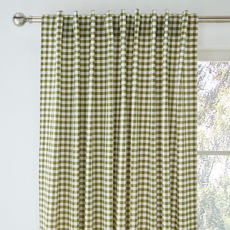 * Includes 2 x voile panels * Made from 100% cotton * Nostalgic gingham woven design * Machine washable * Available in three colourways Crafted from 100% cotton, these curtains offer a soft and luxurious feel while maintaining durability. The checked and tartan design adds vintage, yet chic charm to your living space, creating a warm and inviting ambience. These curtains feature a convenient slot top for easy hanging, and they are machine washable for practicality and convenience. With matching New Victorian Homes, Green Kitchen Curtains, Gingham Curtains, Check Curtains, Voile Panels, Green Gingham, Tartan Design, Cute Kitchen, Kitchen Curtains