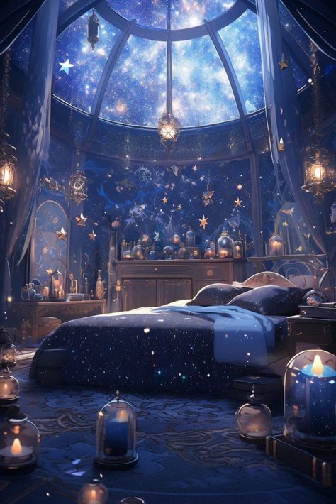 Room Illust, Celestial Room, Mirrors For Bathroom, Decorative Wall Mirrors, Dream Bedroom Inspiration, Castle Bedroom, Whimsical Bedroom, Magical Room, Fantasy Bedroom