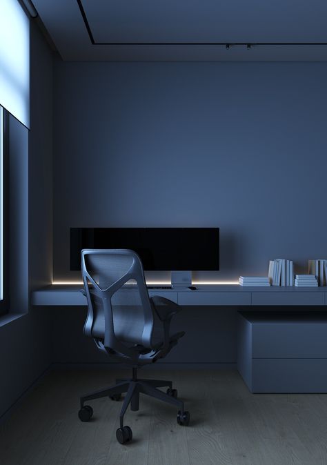 Male Home Office, Dream Home Office, Faceless Aesthetic, Dream Desk, Home Studio Setup, Bedroom Setup, Minimal House Design, Minimalism Interior, Modern Home Office