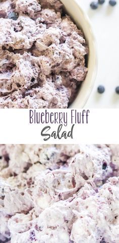 Blueberries. Check. Marshmallow. Check. Summertime. Check. This Blueberry Fluff Salad is the perfect sweet side dish addition to any BBQ or Cook Out! Hey, it’s summer, we’re feeling festive and this fluffy blueberry salad is a true crowd-pleaser and will bring loads of smiles and requests for the recipe.  #BlueberryWeek Fluffy Salad Recipes, Blueberry Fluff Salad Recipes, Summer Blueberry Salad, Blueberry Side Dish, Blueberry Fluff Dessert Cool Whip, Blueberry Fluff Dessert, Fluffy Salads Cool Whip, Marshmallow Fluff Salad, Sweet Side Dishes