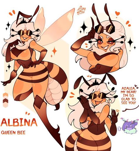 Bee Oc, Queen Bees Art, Bee Art, Monster Girls, Creature Concept, Monster Girl, Queen Bee, Drawing Base, The Villain