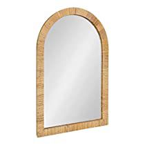 Check this out! Statement Mirror, Farmhouse Mirrors, Rattan Mirror, Arched Mirror, Bohemian Wall Decor, Arch Mirror, Wooden Mirror, Beautiful Mirrors, Natural Wood Finish