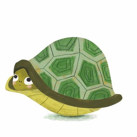 Cute Turtle Illustration, How To Draw A Crab, Turtle Illustration Cute, Turtle Illustration Design, Turtle Drawing Cute, Turtle Character Design, Cute Turtle Art, Turtle Animation, Turtles Illustration