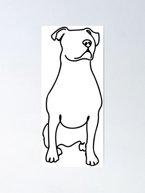 "Pitbull Sit Position One Line Art Print. Printable Black and White Modern Pittie Pet Doodle Wall Decor. Minimalist Dog Drawing Illustration" Poster for Sale by Namito | Redbubble Pitbull Line Drawing, Easy Pitbull Drawing, Pitbull Line Art, Dog Drawing Black And White, Pitbull Outline, Dog Drawing Illustration, Black And White Pitbull, Pitbull Drawing, Dog Drawing Simple