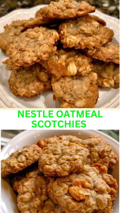 Oatmeal Scotchies Cookies Recipes, Oatmeal Scotchies Cookies, Scotchies Cookies, Butterscotch Chip Cookies, Oatmeal Scotchies, Butterscotch Recipes, Oatmeal Butterscotch Cookies, Swap Party, Butterscotch Cookies