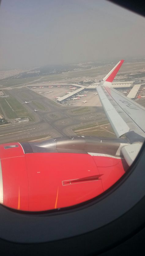 Air india # new delhi airport # over view. Indian Airport, Plane Window View, Red Light Area, Delhi City, Delhi Airport, Plane Window, Airplane Photography, Instagram Graphics, Air India