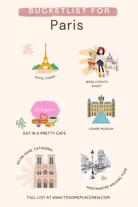 Paris List Things To Do In, Thing To Do In Paris, Paris Bucket List Things To Do In, Stuff To Do In Paris, Paris Must Do, Things To Buy In Paris, Paris To Do, Paris To Do List, Summer Bucket List 2023