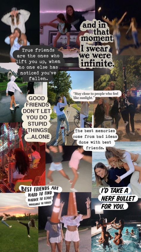 Friendship Day For Best Friend, Best Friends Collage Ideas, Friends Words Aesthetic, Collage Friends Quotes, Bestie Vision Board, Best Friends Aesthetic Collage, Caption For Friendship Day, Friendship Day Collage Template, Aesthetic Friendship Captions