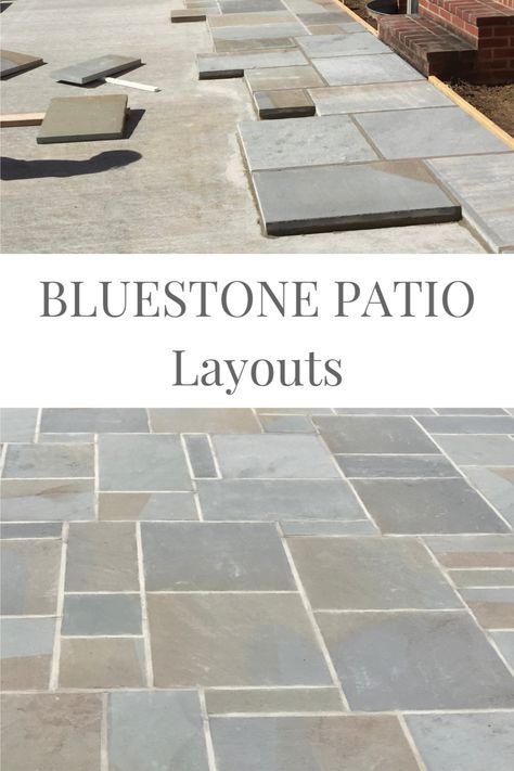 Tiled Porch Ideas, Tiled Front Porch Ideas, Stone Over Concrete Porch, Patio Floor Tile Ideas, Back Porch Flooring Ideas Concrete, Natural Cleft Bluestone Patio, Outdoor Patio Title, Slate Tile Front Porch, Stone Patio Designs Layout