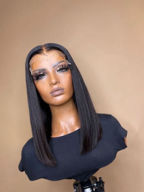 14” wig with lace closure Closure Wig Hairstyles, Luxury Wigs, Fav Hairstyles, Best Lace Front Wigs, Hype Hair, Lace Fronts, Bible Topics, Straight Wigs, Fabulous Hair