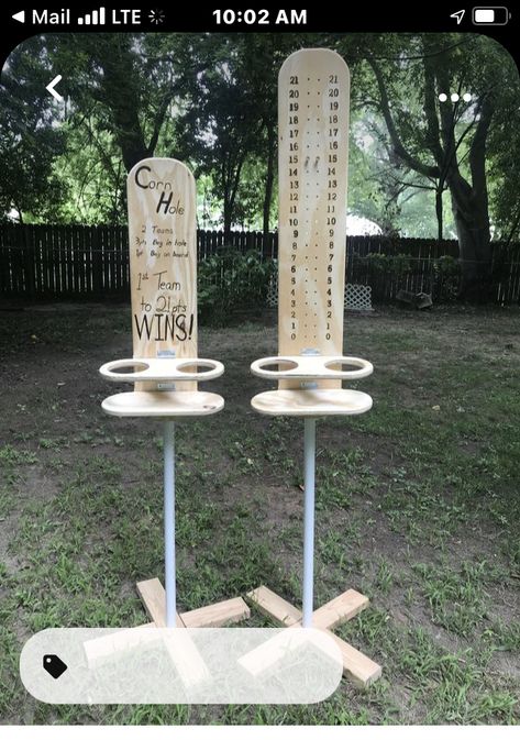 Corn Board Designs, Diy Corn Hole Score Keeper, How To Build A Corn Hole Game, Corn Hole Scoreboard Diy, Corn Hole Drink Holder, Corn Hole Yard Designs, Corn Hole Backyard Set Up, Corn Hole Score Boards, Corn Hole Score Keeper