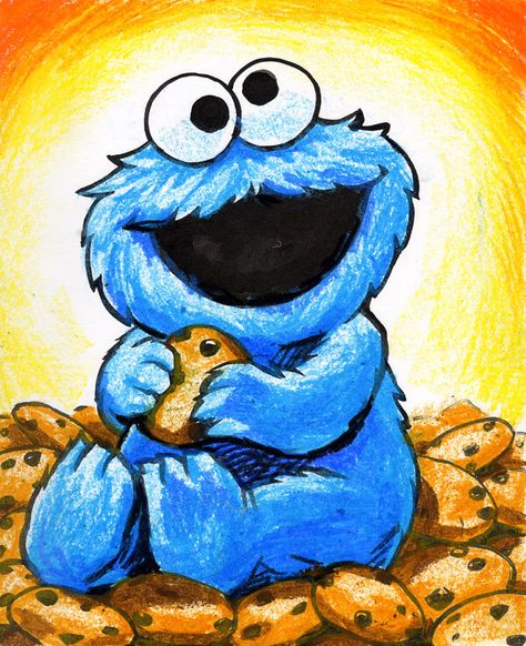 Cookie Monster Drawing, Cookies Drawing, Cookie Monster Wallpaper, Monster Drawings, Monster Wallpaper, Cookies Monster, Cookie Drawing, Cookie Quotes, Cute Monsters Drawings