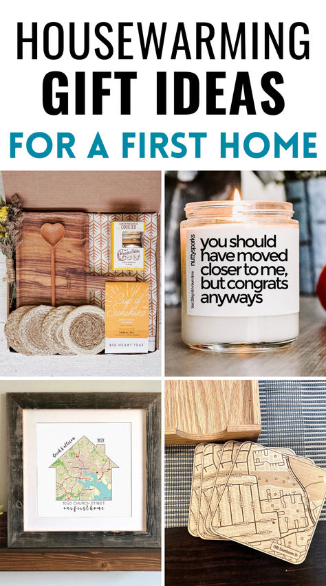 First Home Gift Ideas Couple, Gift New Home, First House Gifts, New Homeowners Gifts, House Warming Diy Gifts, Gifts For A New Home, Housewarming Registry Ideas, Simple Housewarming Gift, New Home Owner Gifts