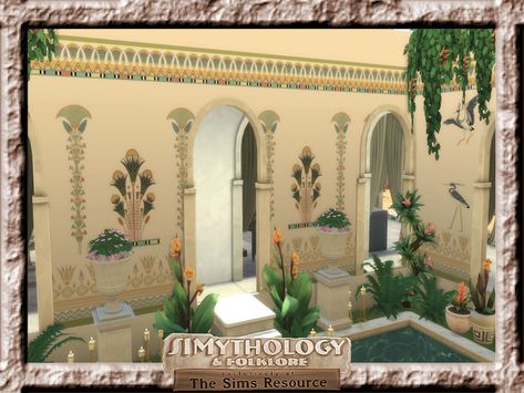 Sims 4 Greek, Greek Wallpaper, Sand Floor, Free Sims 4, The Sims 4 Packs, Greek House, Goth Wallpaper, Ancient Mesopotamia, Ancient Buildings