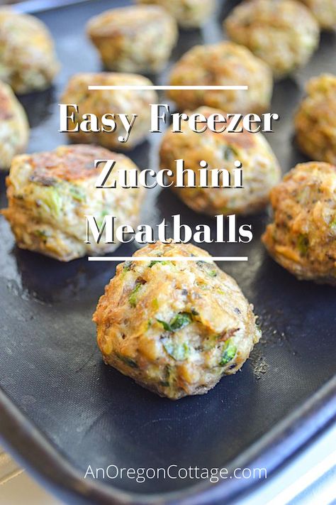 Freezer Zucchini, Turkey Zucchini Meatballs, Freezer Meatballs, Zucchini Meatballs, Cherry Tomato Sauce, Chocolate Zucchini Bread, Chicken Zucchini, Easy Zucchini, Frozen Meatballs