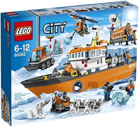 Amazon.com: LEGO City ice Breaker Ship 60062: Toys & Games Huskies Sled, Arctic Explorers, Lego City Sets, Lego Ship, Arctic Ice, Lego Toy, The Longest Journey, Ice Breaker, Lego Toys