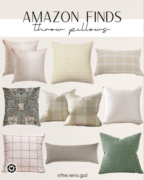 Amazon throw pillow covers. Cute and affordable pillows. Neutral pillow | white pillow | linen pillow | floral pillow | green pillow | lumbar pillow | plaid pillow | window pane pillow | leopard pillow | accent pillow | textured pillow #amazonfinds #founditonamazon #amazonhome #amazonhomedecor Amazon Pillow Covers, Sage Throw Pillows, Target Pillows, Leopard Pillow, Neutral Pillow Covers, Euro Pillow Covers, Winter Throw Pillows, Neutral Pillow, Neutral Throw Pillows