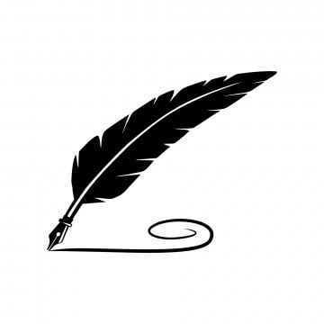 Logo Material Png, Logo Png Design, Drawing Of A Pen, Black Label Png, Feather Pen Drawing, Ink Logo Design, Feather Pen Logo, Writing Logo Design, Arts Logo Design