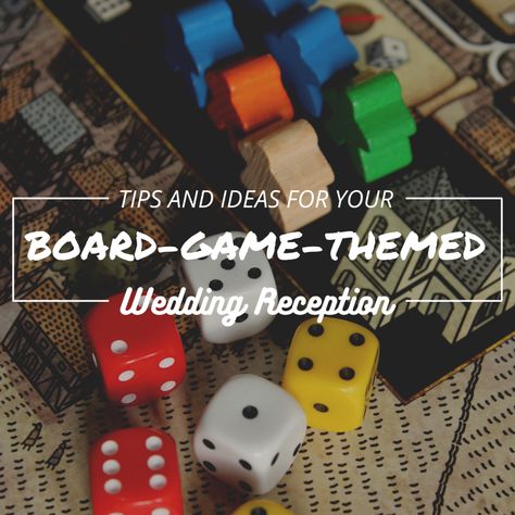 Board-game-themed wedding receptions are a unique and creative way to engage wedding guests. Board games can be incorporated in fun and elegant ways to create a memorable reception for all involved. Wedding Centerpieces Games, Board Game Bridal Shower Theme, Wedding Game Theme, Funny Centerpieces Wedding, Game Theme Party Decorations, Board Game Table Decorations, Wedding Game Table Ideas, Game Night Wedding, Board Games Centerpieces