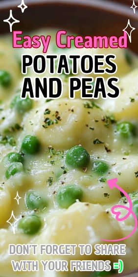 Potato Pea Soup, Can Peas Recipe, English Peas Recipe, Potatoes And Peas Recipe, Creamed Peas And Potatoes, Potatoes And Peas, Creamy Peas, Creamed Peas, Peas Recipe