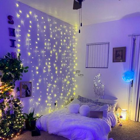 Fairy Curtain Lights, Luxury Room Bedroom, Redecorate Bedroom, Cozy Room Decor, Dreamy Room, Luxury Rooms, Curtain Lights, Room Design Bedroom, Home Decorating Ideas