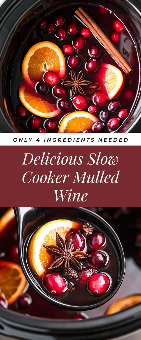 Image for Delicious Slow Cooker Mulled Wine Martha Stewart Mulled Wine, Spiced Mulled Wine, Slow Cooker Mulled Wine, Crockpot Mulled Wine, Mulled Cider Alcoholic, Hot Wine Recipe, Mulled Wine Recipe Crockpot, Mulled Wine Slow Cooker, Best Mulled Wine Recipe