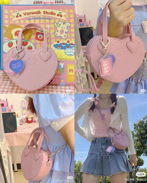 Vanwalk Bag, Bts Bag, Koleksi Parfum, Kawaii Outfit Ideas, Stylish School Bags, Kawaii Bags, Girly Bags, Girls Handbags, Fancy Bags