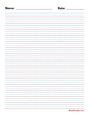 Handwriting Paper Printable, Handwriting Paper Template, Lined Handwriting Paper, Handwriting Paper Kindergarten, Handwriting Sheets, Handwriting Paper, Free Homeschool Printables, Handwriting Practice Sheets, First Grade Writing