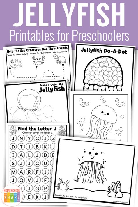 Jellyfish Learning Activities, Jellyfish Activity Preschool, Jellyfish Craft Preschool Free Printable, Jellyfish Worksheets Preschool, Jellyfish Activity, J For Jellyfish, Jellyfish Activities, Jellyfish Activities For Kids, Jellyfish Activities Preschool