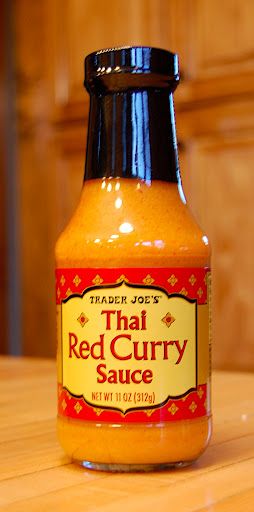 Trader Joe's Red Curry Sauce Recipes, Trader Joes Red Curry Recipe, Trader Joe’s Red Curry Sauce, Trader Joe’s Thai Red Curry Sauce Recipes, Trader Joe’s Thai Red Curry Sauce, Curry Simmer Sauce Recipe, Thai Red Curry Sauce Recipe, Thai Curry Sauce, Red Curry Noodle Soup