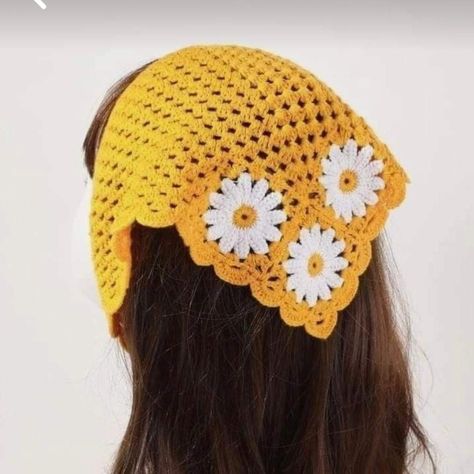 Crochet Kerchief, Crochet Hairband, Crochet Bobble, شال كروشيه, Crochet Bandana, Crochet Knit Stitches, Crochet Cord, Crochet Keychain Pattern, Crochet Headband Pattern