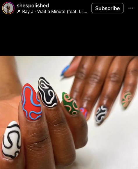 Afrocentric Nails, Metallic Nails Short, Afro Nails, Eclectic Nails, Abstract Nail Art Designs, Match Nails, Mix Match Nails, Geometric Nails, Sns Nails Colors