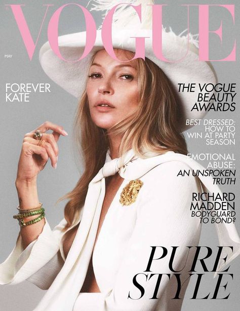 Kate Moss is the Cover Star of British Vogue May 2019 Issue Audrey Hepburn Hat, Edward Enninful, Victoria Magazine, Royal Ascot Hats, Vogue Magazine Covers, Magazine Vogue, Occasion Hats, Stella Maxwell, Navy Hats