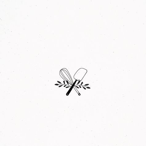 Whisk And Knife Tattoo, Tattoos For Bakers, Cooking Logo Ideas, Cooking Logo Design, Whisk Tattoo, Baking Tattoo, Cooking Tattoo, Pastry Logo, Chef Tattoo