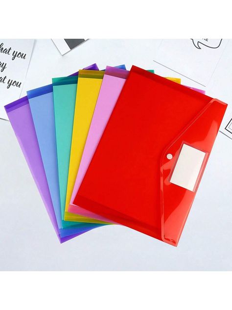 WARNING: CHOKING HAZARD-Small parts, not for children under 3 yrs.6PCS Folders Plastic Envelopes, Clear Document Folders Plastic Envelopes Poly Envelopes File Envelopes With Label Pocket And Snap Button For Home Work Office Organization, Letter Size/A4 Size, 6 Colors(Red Pink Blue Yellow Purple Green) Multicolor    PP     Filing Products, size features are:Bust: ,Length: ,Sleeve Length: Organisation, Work Office Organization, Clear Plastic Sheets, Office Organization At Work, Document Folder, Plastic Envelopes, Classroom Supplies, Pink Blue Yellow, Home Work