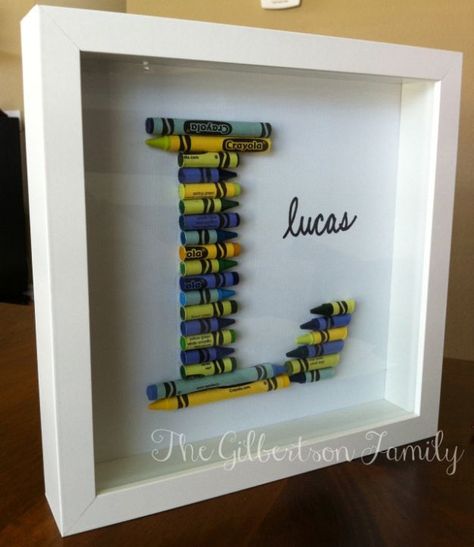 DIY Nursery Decor Ideas for Boys - DIY Crayon Letter - Cute Blue Room Decorations for Baby Boy- Crib Bedding, Changing Table, Organization Idea, Furniture and Easy Wall Art Nursery Ideas Boy, Crayon Letter, Diy Crayons, Diy Nursery Decor, Boy Baby Shower Ideas, Baby Boy Cribs, Boy Diy, Diy Bebe, Diy Nursery