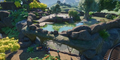 Planet Zoo Building Ideas, Planet Zoo Inspiration, Zoo Boo, Zoo Inspiration, Zoo Tycoon, Zoo Design, Zoo Project, Zoo Architecture, Zoo Ideas