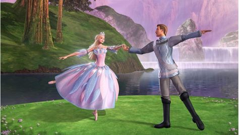 Odette and Prince Daniel dancing by the lake from Barbie of Swan Lake Movies Background, Barbie Of Swan Lake, Swan Lake Wedding, Swan Lake Costumes, Wallpaper Film, Mermaid Wallpaper, Barbie Swan Lake, Timmy Turner, Barbie Drawing