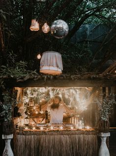 Adam + Emma // Jungle-Disco Tulum Wedding - Feather + North Tulum Jungle Wedding, Tulum Pool Party, Tulum Event Decor, Tulum Theme Party Decor, Tulum Party Aesthetic, Tulum Dj Booth, Elegant Jungle Disco Wedding, Tuluminati Party, Tulum Party Decor