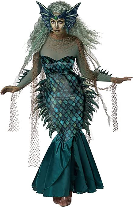 Sea Witch Costume, Sea Creature Costume, Siren Outfit, Siren Costume, Sea Costume, Sea Siren, Monster Costumes, California Costumes, Mermaid Style Dress