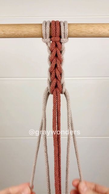 Kathy | Macrame Tutorials on Instagram: "A beautiful double braid pattern. This macrame knot is a variation of the endless falls knot. 💛 ✨Find more macrame tutorials over on my YouTube channel (link in bio) #macrametutorial #diymacrame #braidideas #braidtutorial #macramemakers #macramepattern #fiberarts #crafternoon" 6 Strand Macrame, Endless Falls Knot, Four Strand Macrame Knot, Macrame Bubble Knot Tutorial, Macrame Twist Knot, Macrame Braids, Macrame Braid Tutorials, Macrame Braid, Different Braids