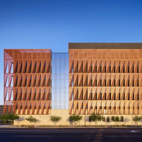 Medical Facility, Metal Facade, The University Of Arizona, Healthcare Design, Perforated Metal, Health Design, University Of Arizona, Metal Panels, Facade Architecture