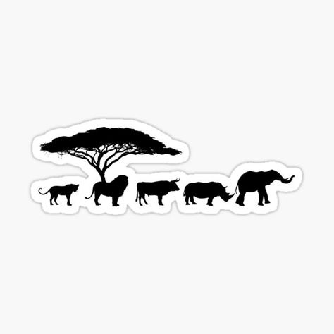 The Big 5 Africa Animals, The Big Five Animals, Big Five Animals, Africa Tattoos, Grafic Art, The Big Five, Animals Cartoon, Africa Animals, Miss You Dad